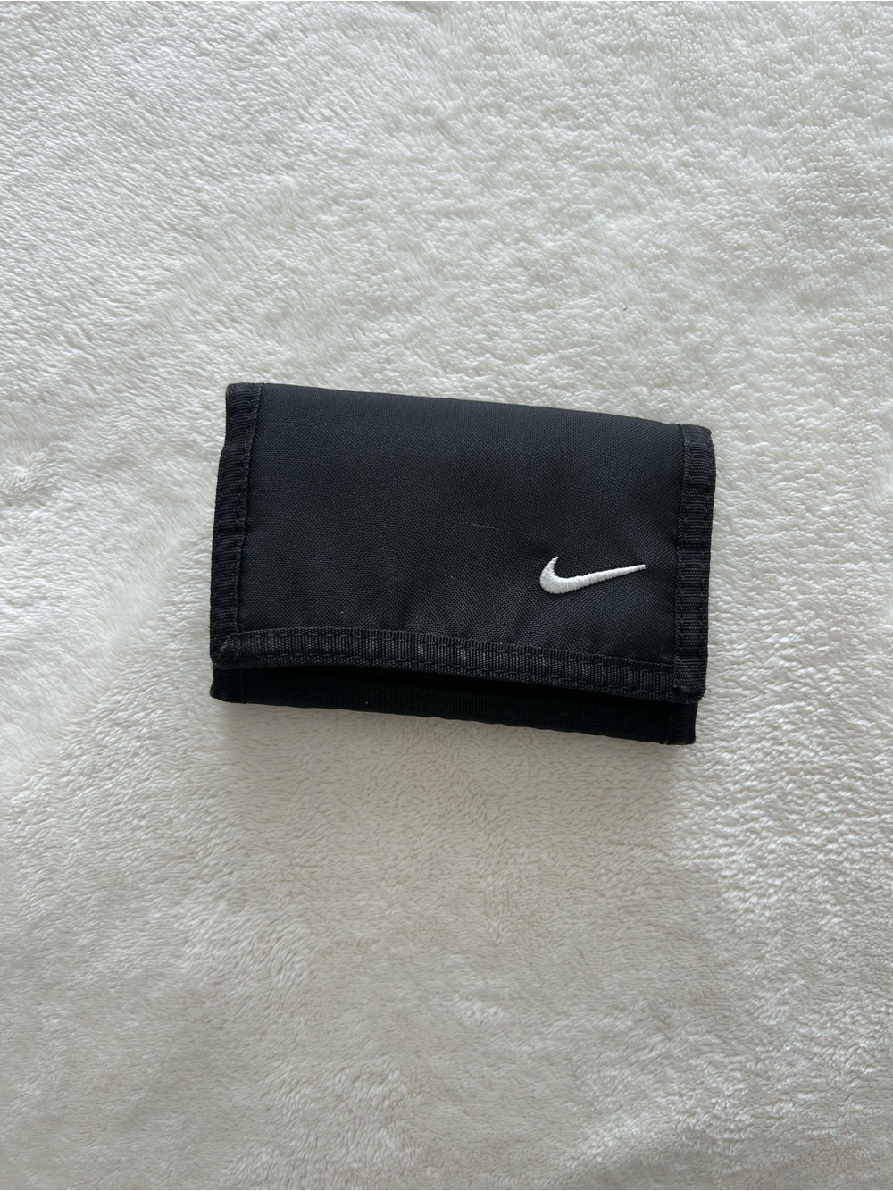 Nike Black Wallet with White Swoosh Trifold